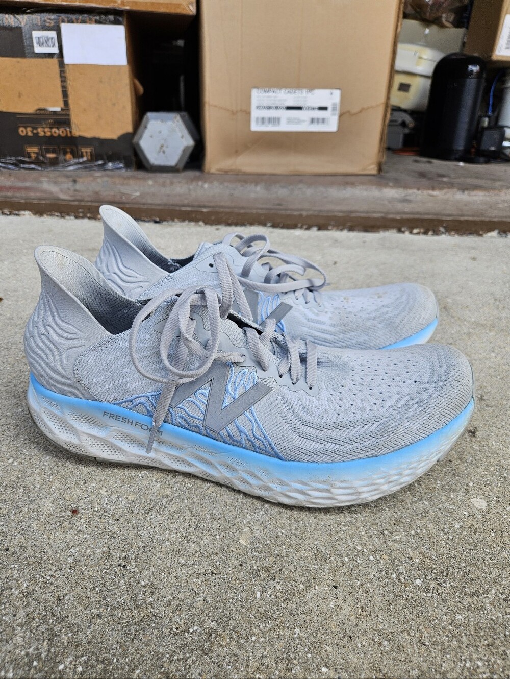 New Balance Fresh FoamX 1080 Women's Running Shoes Light Gray Blue Size 11 US - Picture 13 of 13